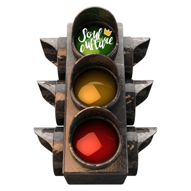 stop light with Soul Culture logo for playlist