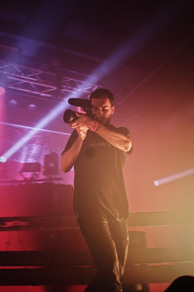 Levi Turner recording Joey Bada$$ set on AMERIKKKANA TOUR